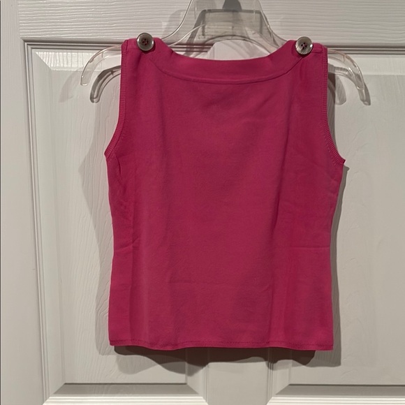 Tops - Women’s Sleeveless Button-Shoulder Tank Top - Hot Pink
